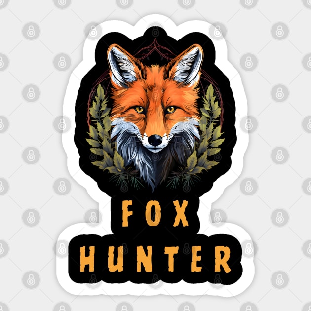 Fox hunting Sticker by vaporgraphic